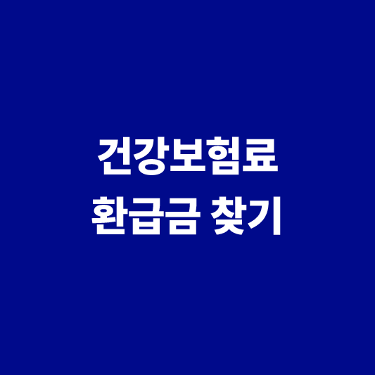 건강보험료-환급금-찾기