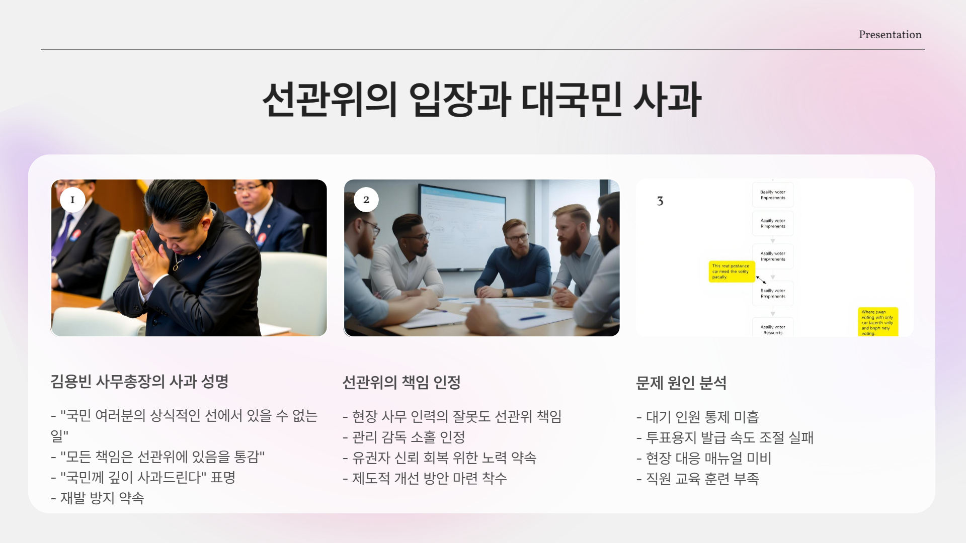 선관위의 입장과 대국민 사과