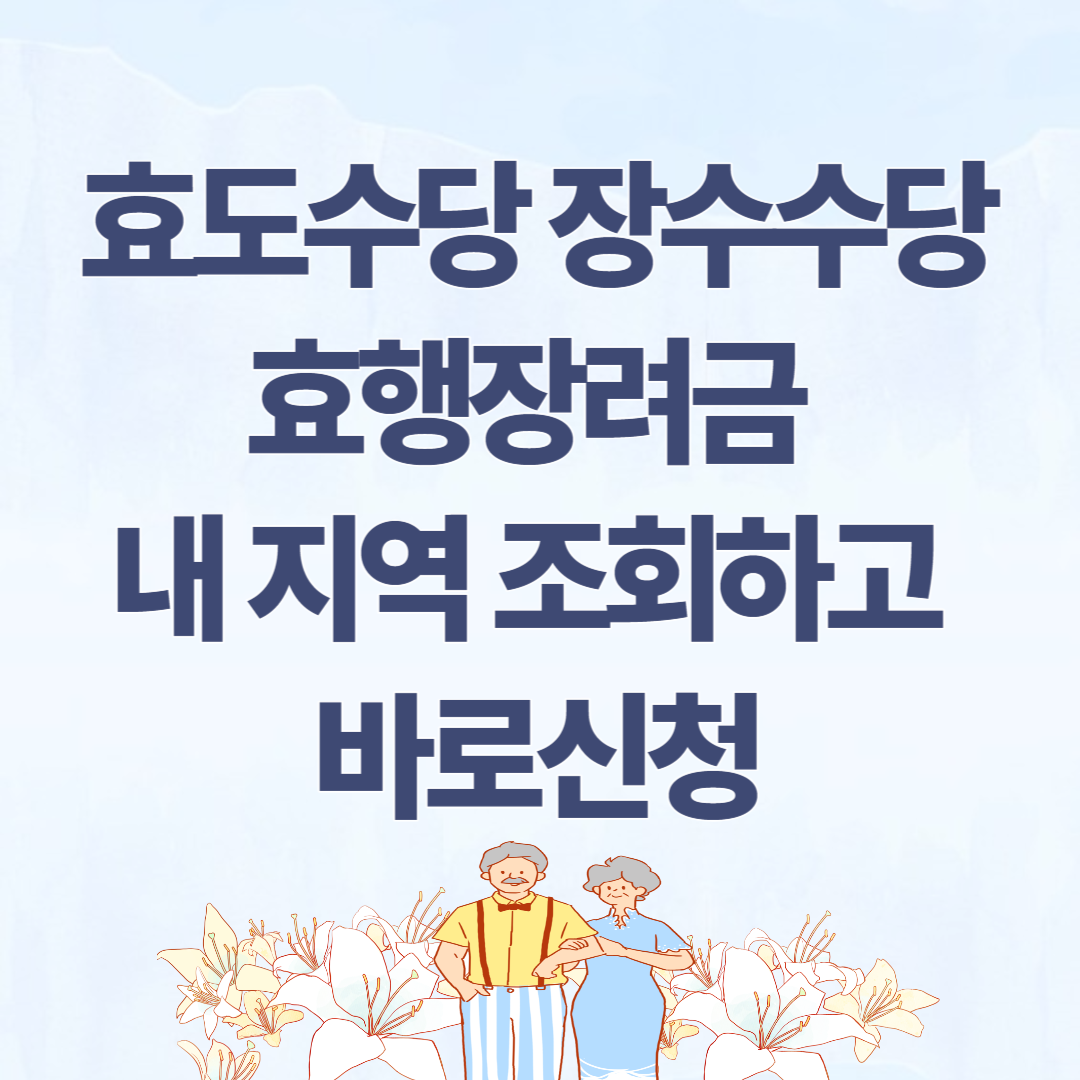 효도수당 장수수당 효행장려금 내 지역 조회하고 바로신청 썸네일