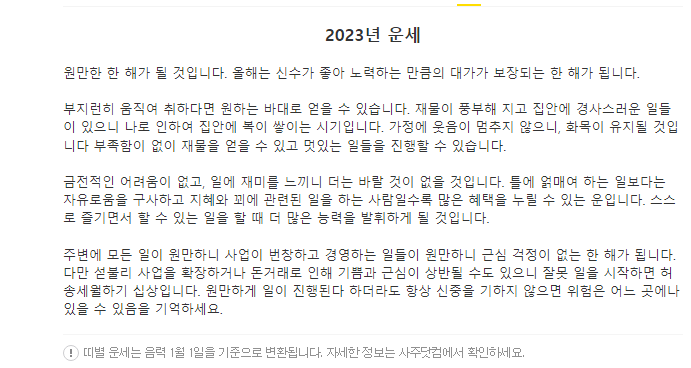 다음 신년 운세