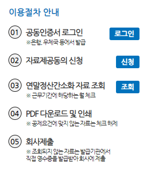 국세청 연말정산 간소화서비스 기간