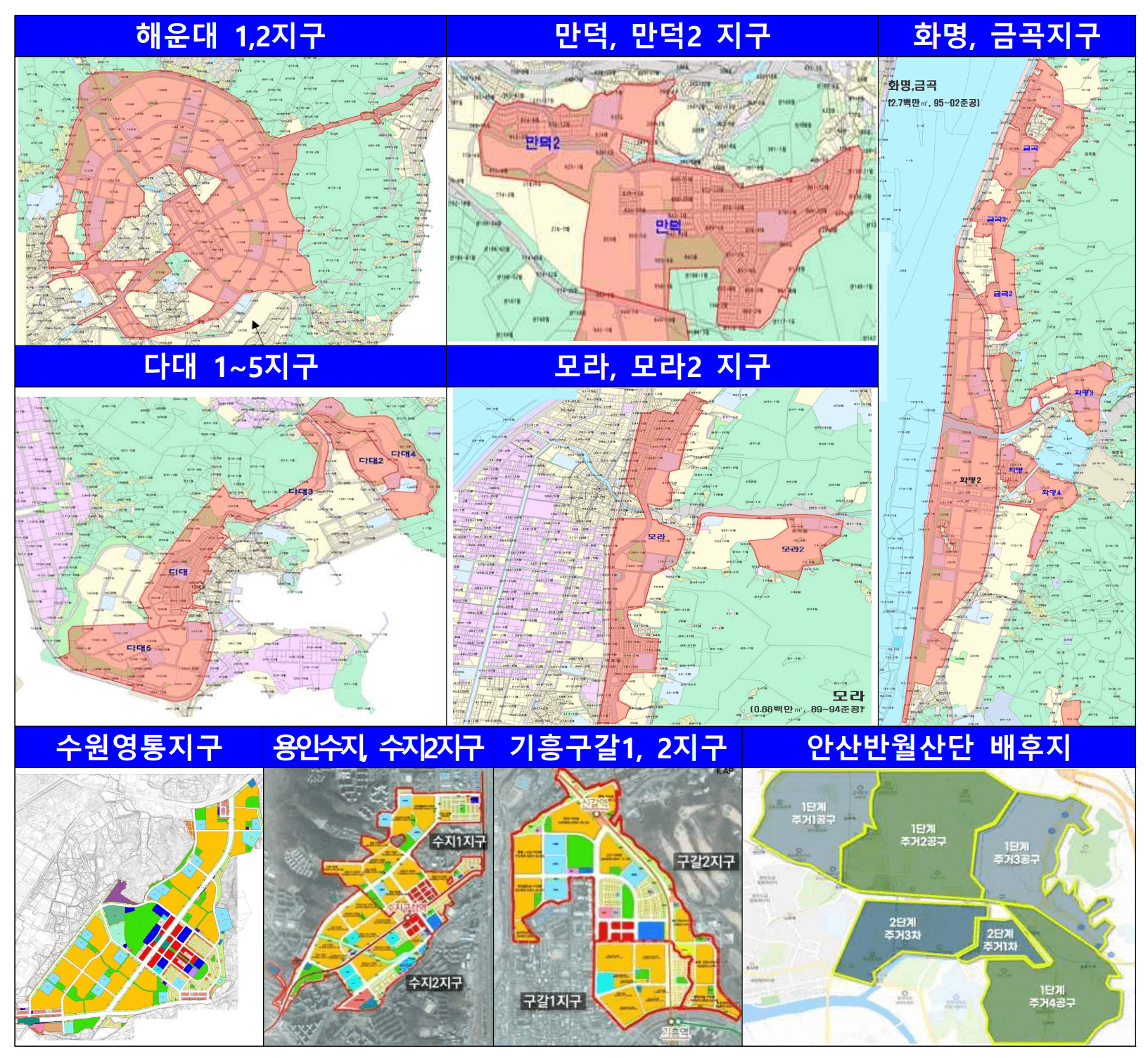 노후계획도시 정비기본계획 세부개발계획