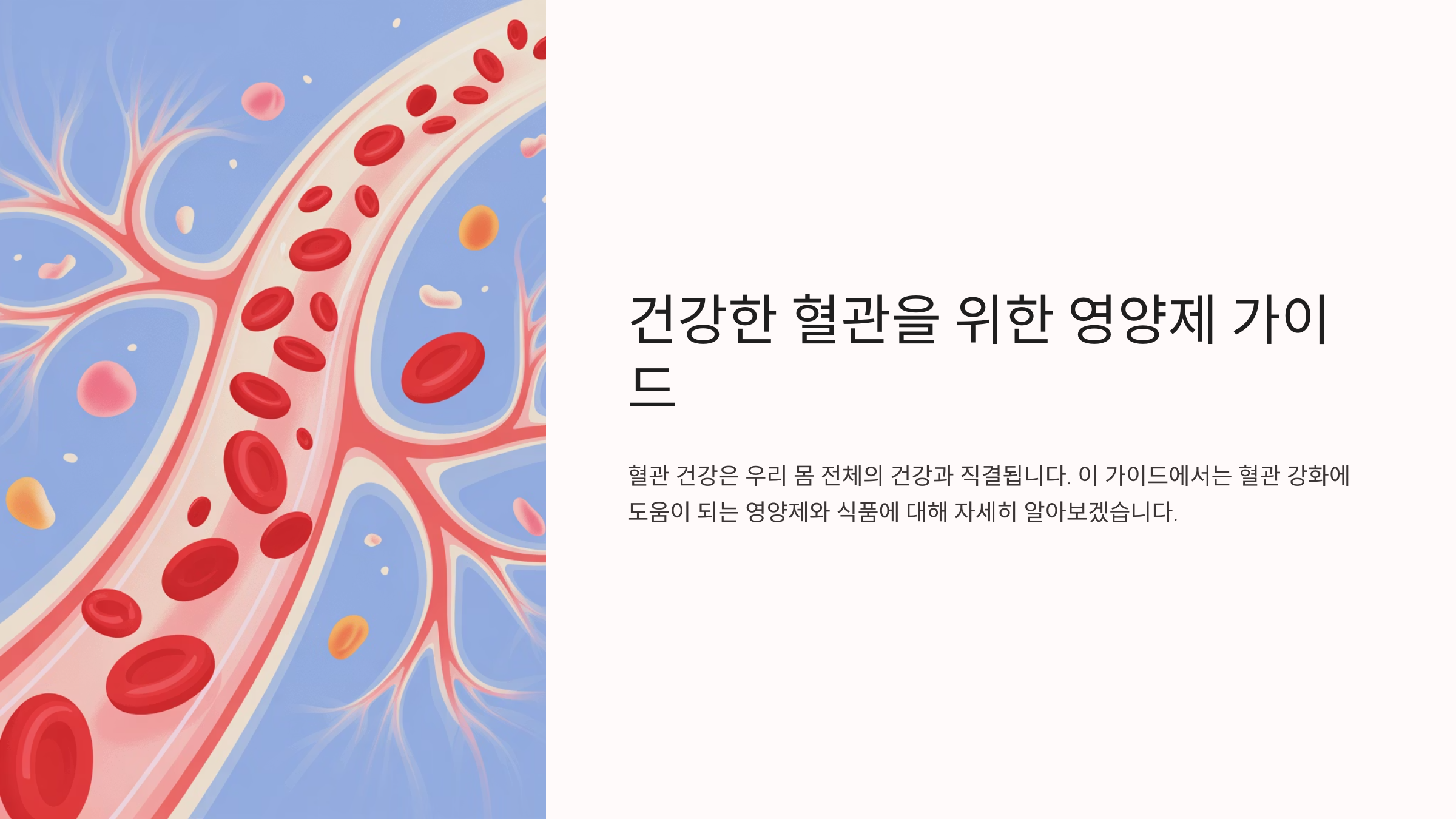 건강한 혈관을 위한 영양제 가이드