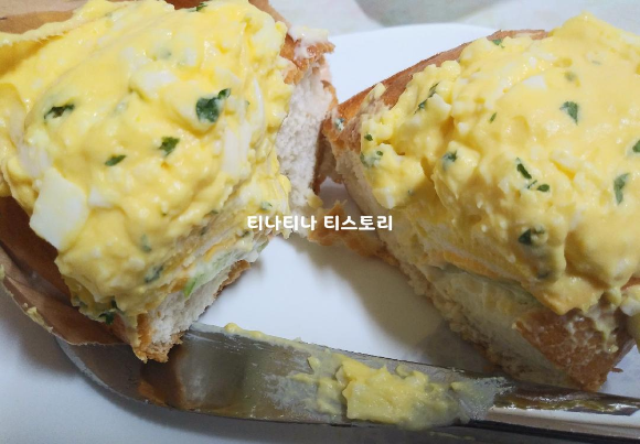  엔제리너스 배달앱 주문 (에그마요 샌드위치)
