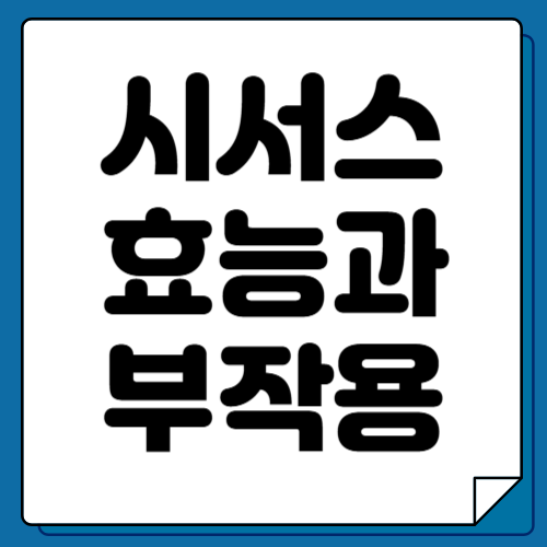 시서스 효능 10가지 및 부작용