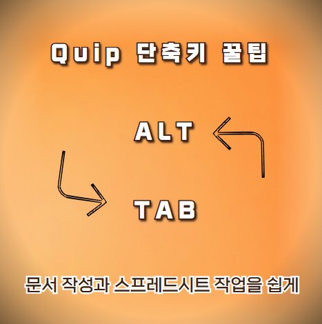 Quip 단축키 꿀팁: 문서 작성과 스프레드시트 작업을 쉽게
