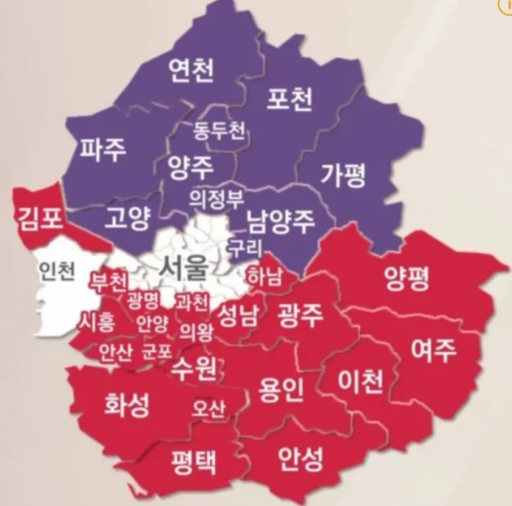 경기도 북부 남부