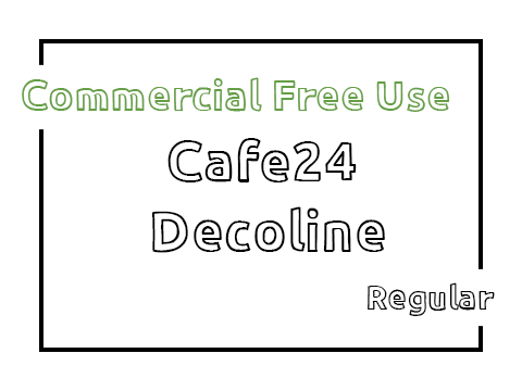  카페24 Decoline 폰트 사용가이드_상업용 무료폰트