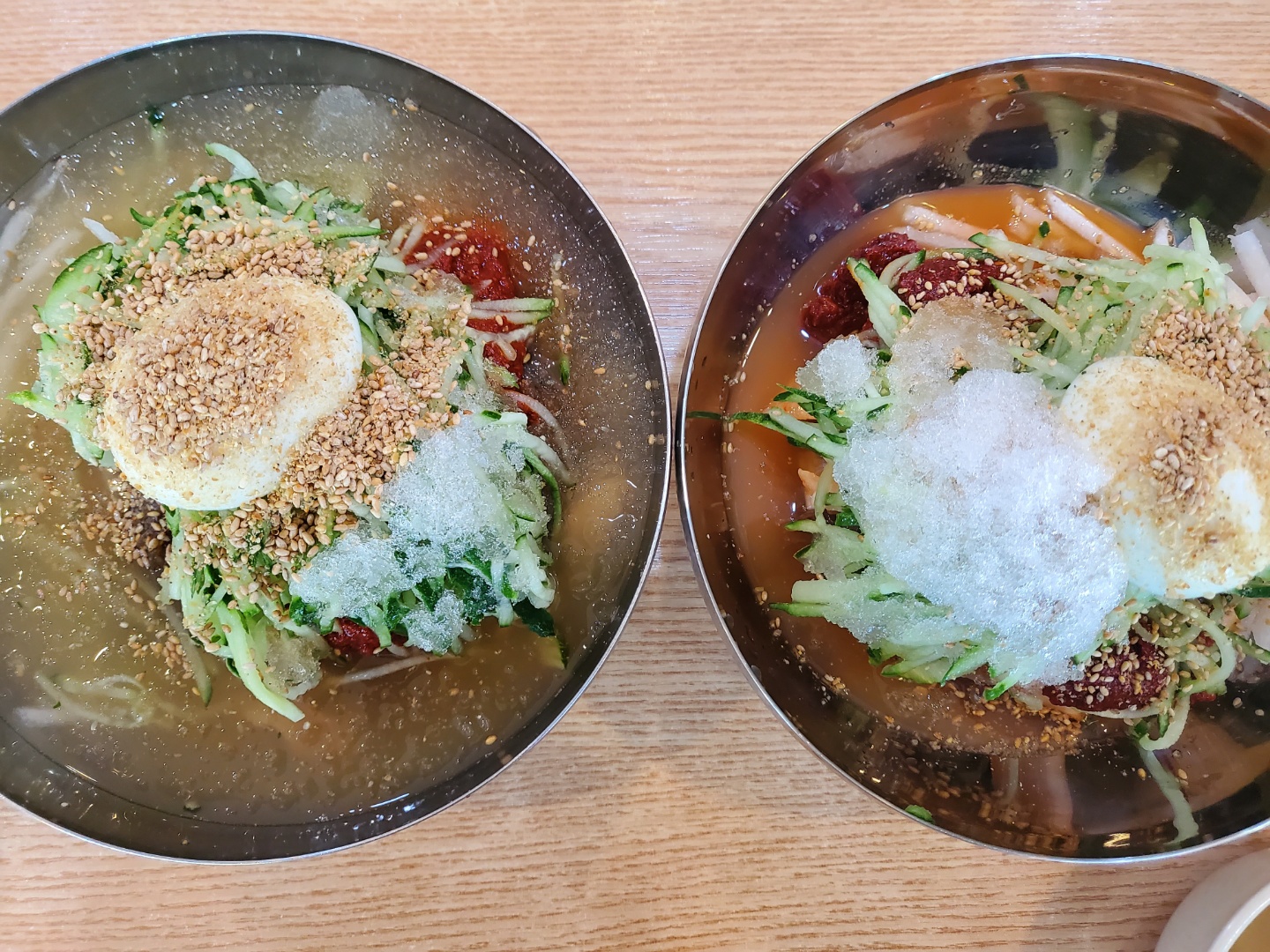 물냉과 비냉의 차이