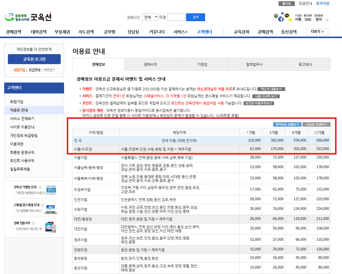 굿옥션 1개월무료(전국) 대법원 경매사건검색 / 경매사이트 비교 굿옥션 1개월무료(전국) 대법원 경매사건검색 / 경매사이트 비교
