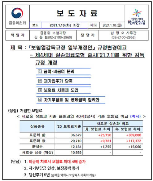 실손보험-개정안발표