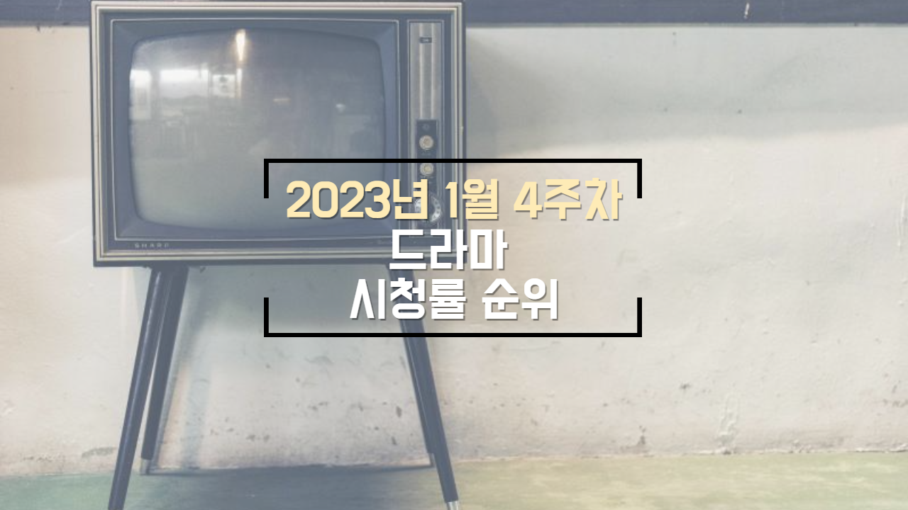  2023년 1월 4주 차 한국 드라마 시청률 순위