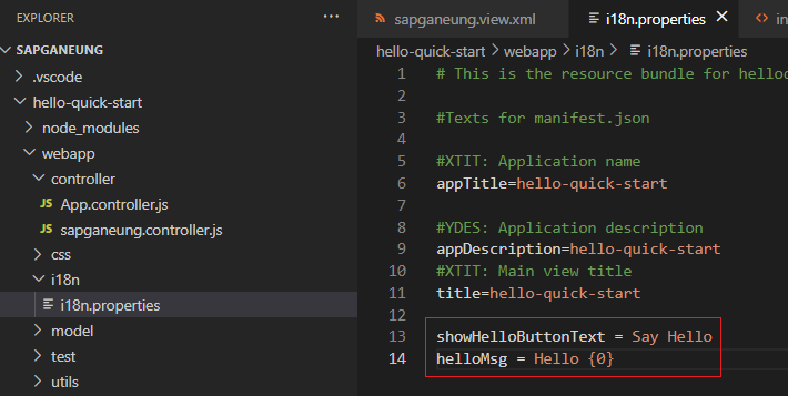  [ SAPUI5 ] ResourceModel