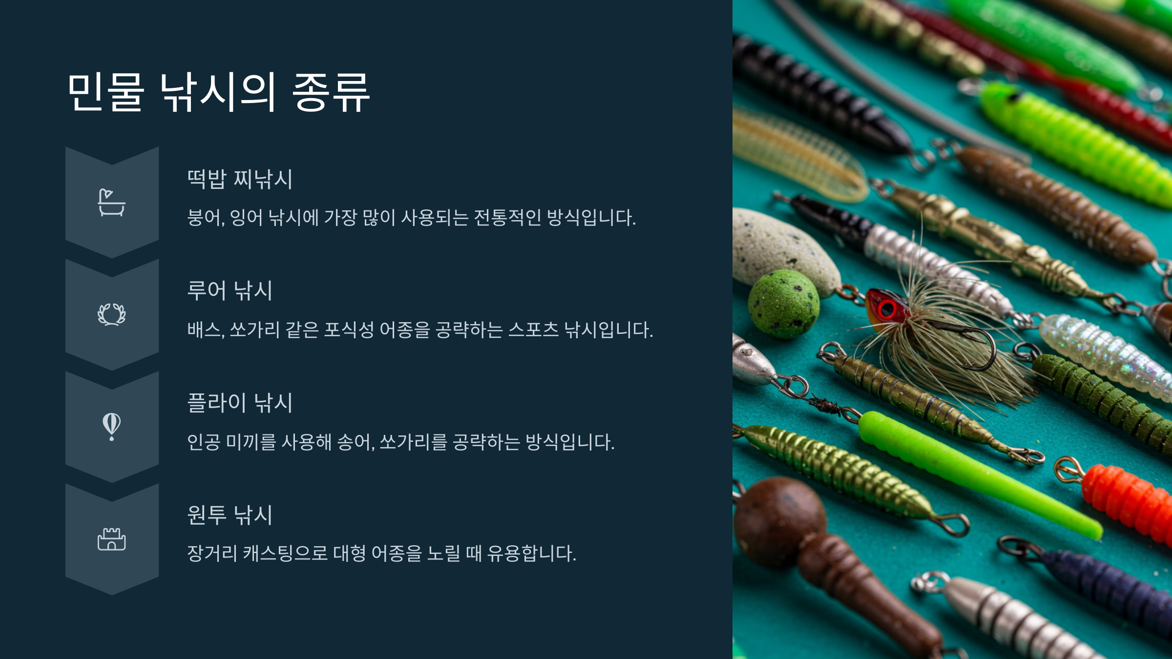 민물 낚시의 종류