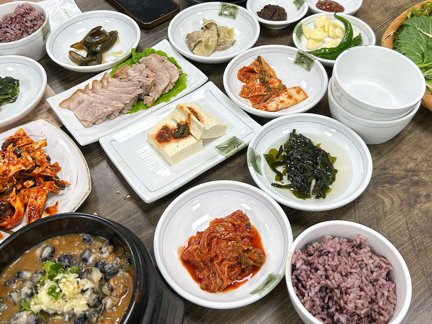 백반기행 담양 보자기 우렁쌈밥 정식 메뉴 사진