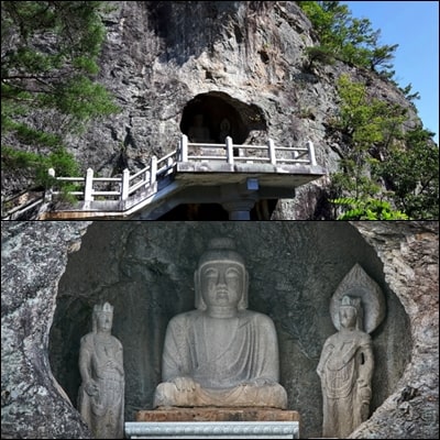  군위 삼존석굴사(三尊石窟寺) / 제2 석굴암 / 석굴안에 아미타여래삼존