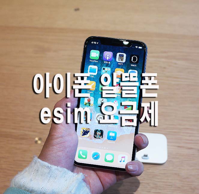  아이폰 알뜰폰 esim 요금제 LG헬로우모바일 이심 개통