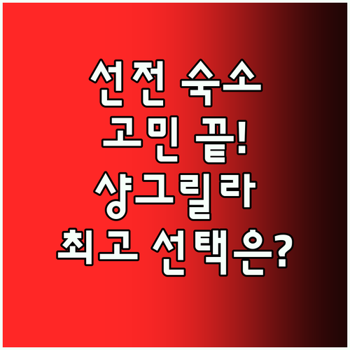 선전 여행 숙소 고민 끝 2024년 