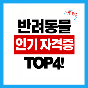반려동물관리사 인기 자격증 추천 TOP 4!- 수익화 가능 순위&amp; 연봉 정보