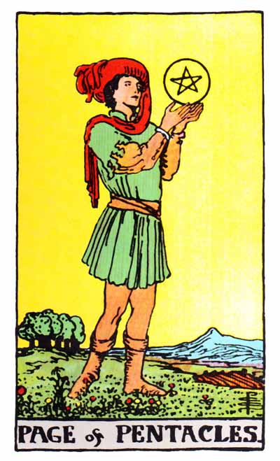  [타로카드 해석] 펜타클.11 (정/역방향)-Page of Pentacles