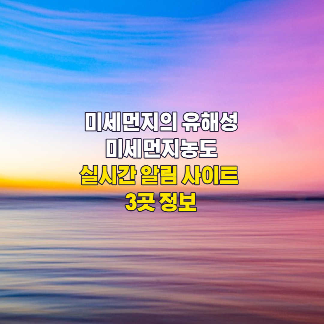 미세먼지의유해성에대한포스팅의 섬네일