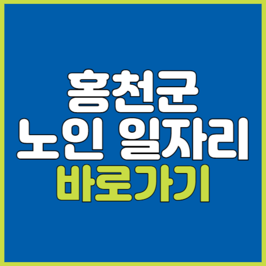 홍천군 노인 일자리