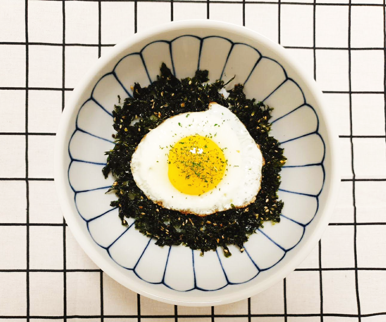  대림선 야채 김자반볶음 밥 계란후라이로 맛있게 한끼식사 뚝딱