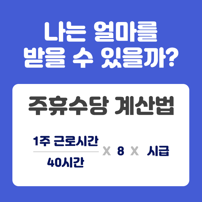  주휴수당이란? 주휴수당 계산법 알아보기