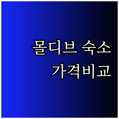 몰디브 마푸시 섬 여행 숙소 고민 해