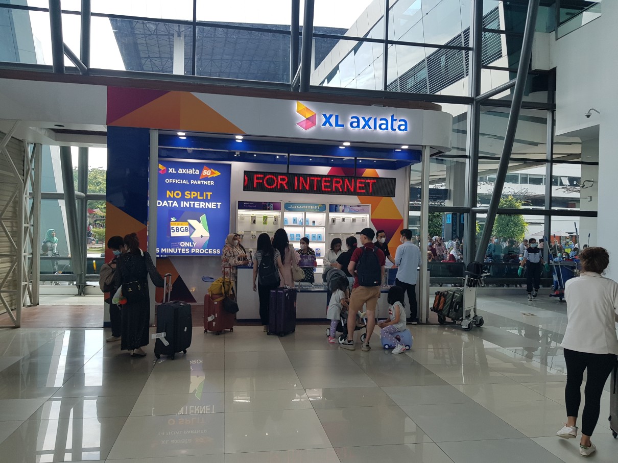 인도네시아 자카르타 공항(수카르노 하타 국제공항) 공항 유심칩 판매 샵