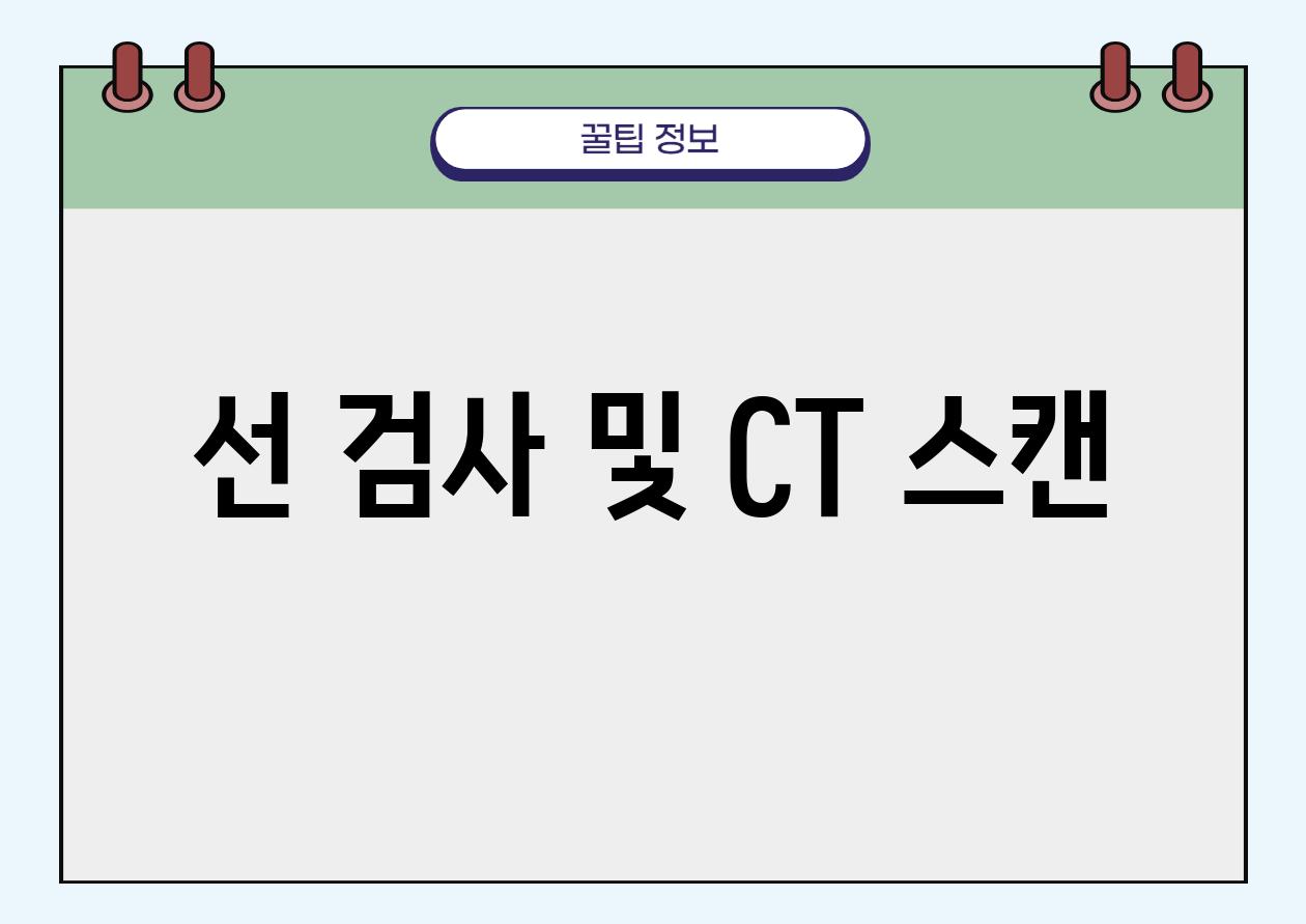 선 검사 및 CT 스캔