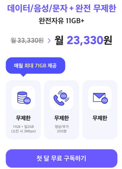 알뜰폰 추천! 카드결합, 약정 없는 최저가 요금제 핀다이렉트샵
