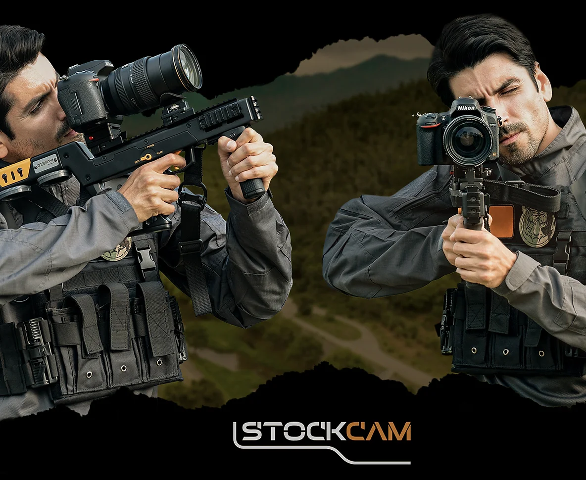 카메라를 총 처럼 쏠 수 있는 총 개머판 액세서리 Stockcam