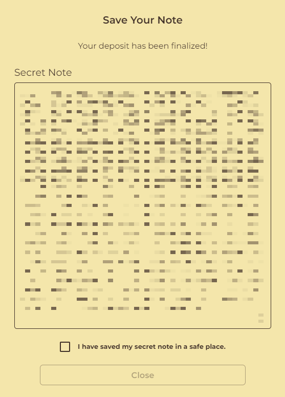 secret note