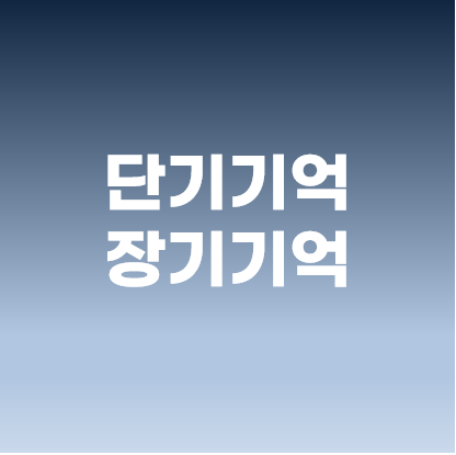 단기기억&#44; 장기기억