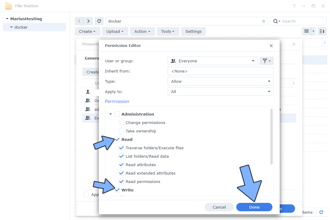 n8n Synology Permission Synology NAS Set up 4