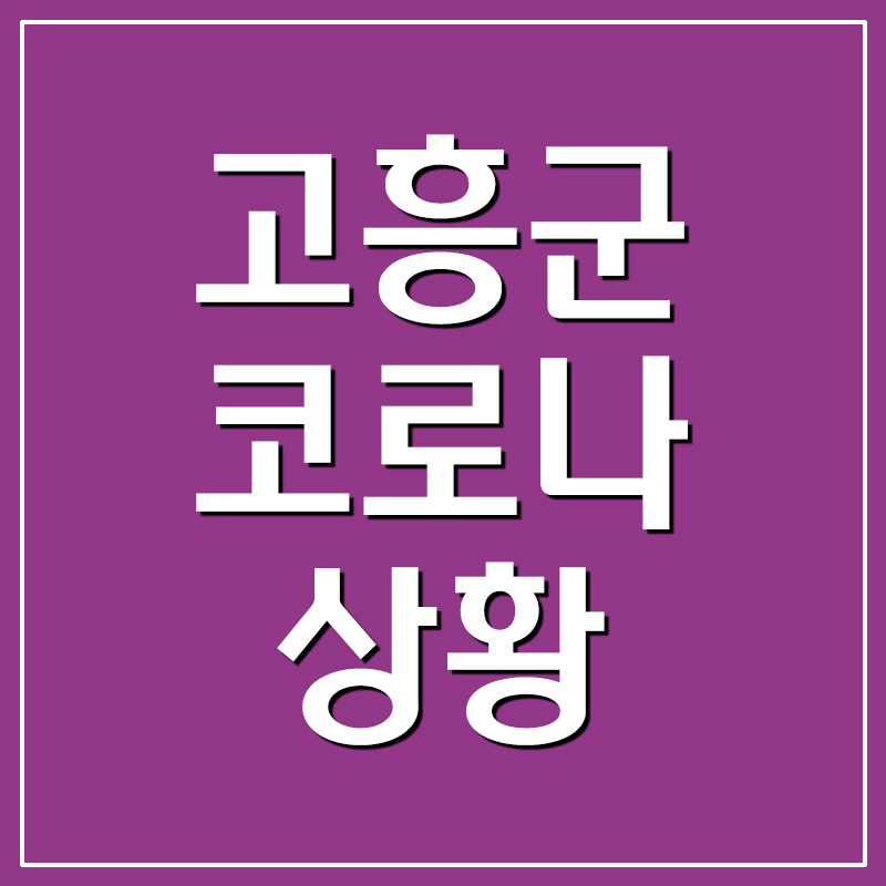  고흥 코로나 확진자 상황 및 현황