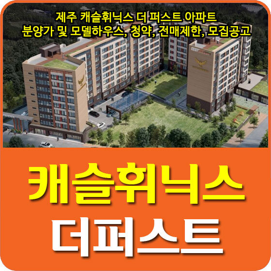  제주 캐슬휘닉스 더 퍼스트 아파트 분양가 및 모델하우스, 청약, 전매제한, 모집공고 안내