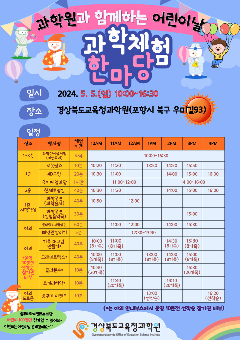  포항 2024 어린이날 행사