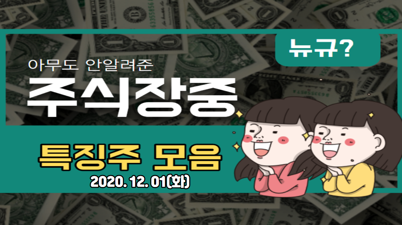  장중 특징주【2020.12.01_화】
