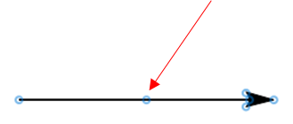 화살표 중간의 점