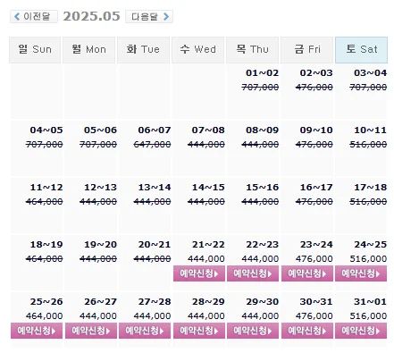 휘닉스파크cc 예약: 1박 2일 골프 패키지 가격 및 날씨 (5월 21일)