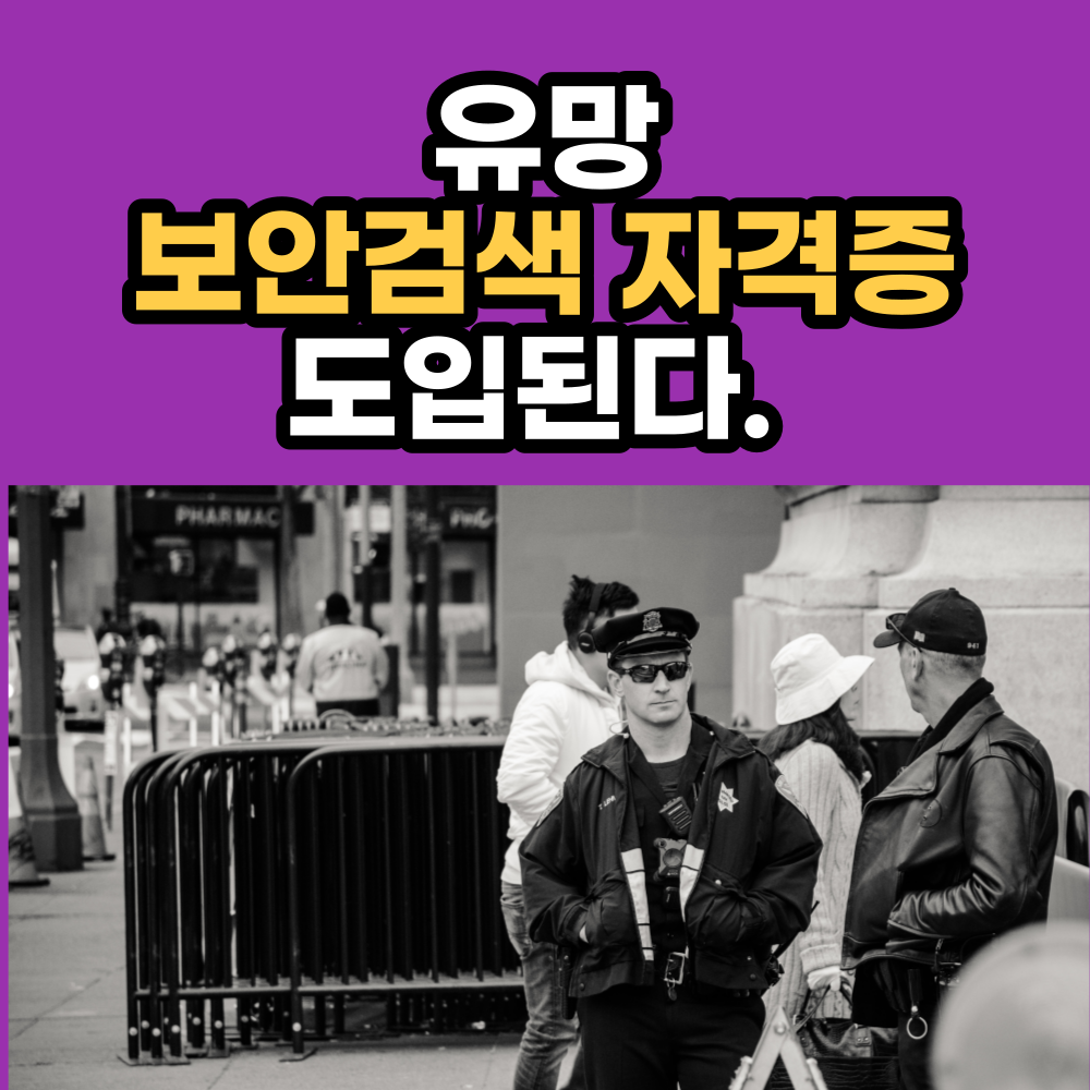  유망 자격증 "보안검색" 도입된다.