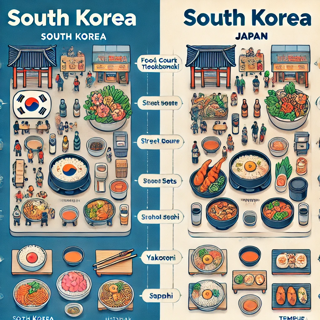 한국과 일본 외식업 차이점에 관한 이미지