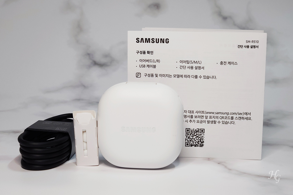 갤럭시 버즈2 프로 (Galaxy Buds2 Pro) 구성품 본체&#44; 이어팀&#44; C to C 케이블&#44; 설명서