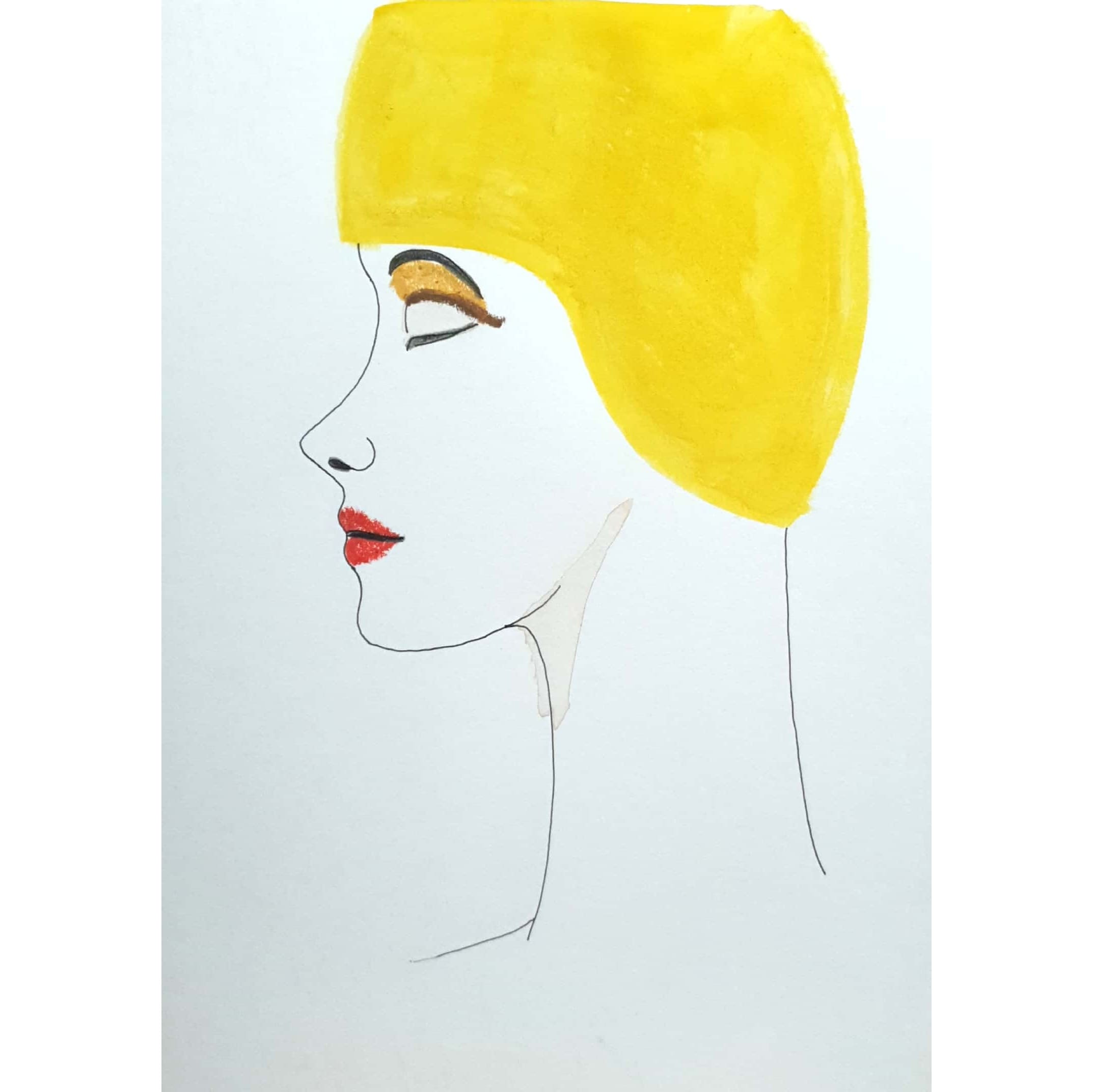  Thinking about Moon 달을 생각해 / 일러스트레이션 그림 드로잉 / 인물화 그리기
