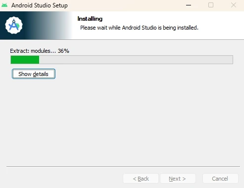 안드로이드 스튜디오 설치중