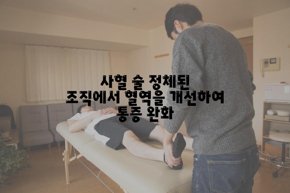 사혈 술 정체된 조직에서 혈역을 개선하여 통증 완화