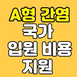  A형 간염 국가 입원(격리)비용 지원금 신청 방법