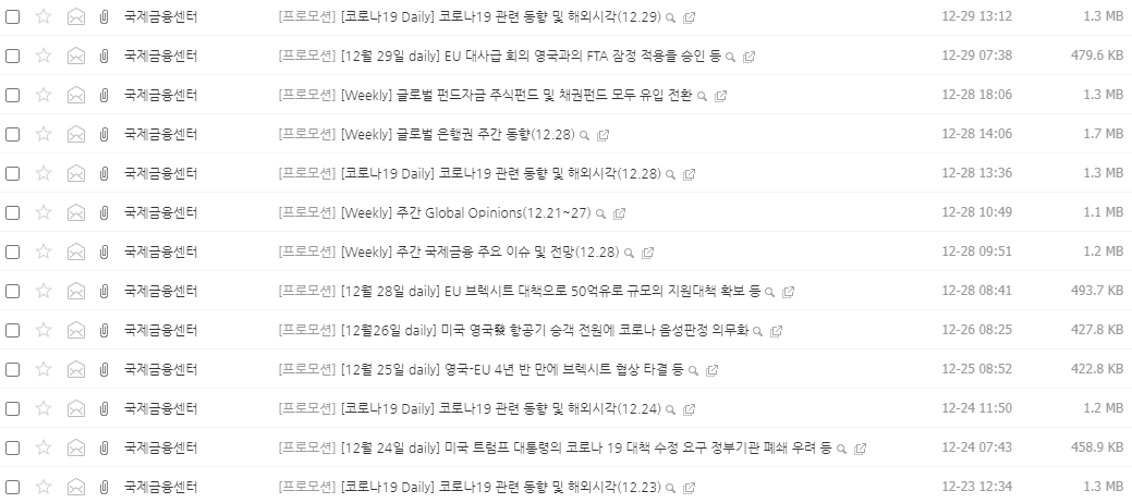  국제금융센터에서 무료 경제소식지 받기